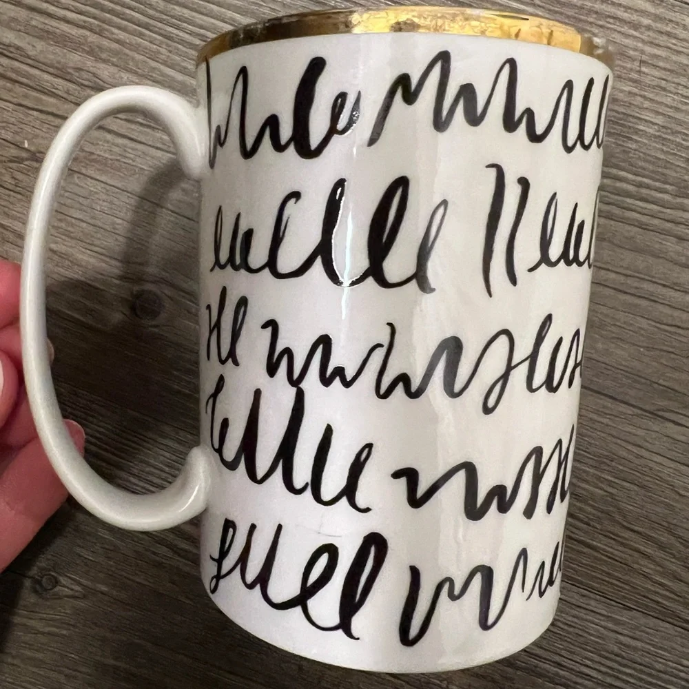 Kate Spade Lenox Everdone Lane “This is the life” Doodle Mug - Picture 3 of 6
